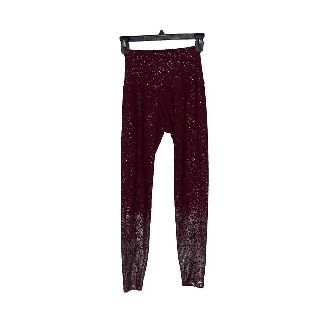 Beyond Yoga Alloy Ombre Legging red w silver speckle leggings size XS Womens